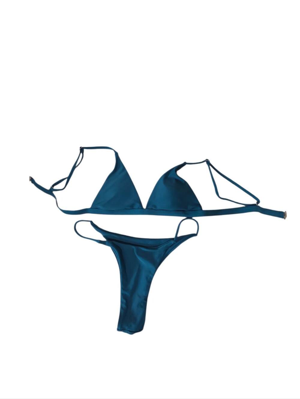 Teal Triangle Bikini Set - Women Swim